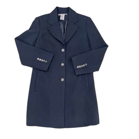 Cabi military jacket size 4 mid-length gray tailored corpcore long blazer goth - Picture 1 of 12